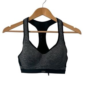 VSX Gray and Black Sports Bra